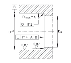 推力角接触球轴承 7602012-2RS-TVP, 单向，接触角 a = 60°，限制公差，两侧唇密封