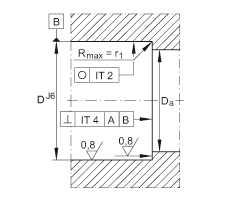 推力角接触球轴承 ZKLN1034-2RS, 双向，两侧唇密封