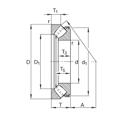 推力调心滚子轴承 29324-E1, 根据 DIN 728/ISO 104 标准的主要尺寸，单向，可分离