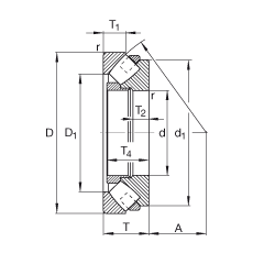 推力调心滚子轴承 294/530-E-MB, 根据 DIN 728/ISO 104 标准的主要尺寸，单向，可分离