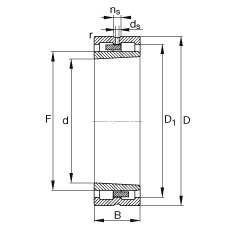 圆柱滚子轴承 NNU4932-S-K-M-SP, 根据 DIN 5412-4 标准的主要尺寸, 非定位轴承, 双列，带锥孔，锥度 1:12 ，可分离, 带保持架，减小的径向内部游隙，限制公差