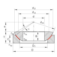 推力关节轴承 GE320-AW, 根据 DIN ISO 12 240-3 标准，免维护