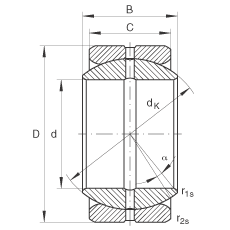 关节轴承 GE50-ZO, 根据 DIN ISO 12 240-1 标准，英制尺寸，需维护