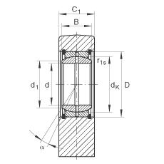 液压杆端轴承 GF80-DO, 根据 DIN ISO 12 240-4 标准，带焊接面，需维护