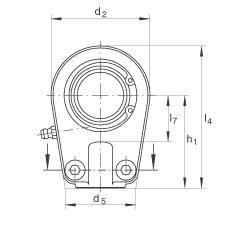 液压杆端轴承 GIHRK20-DO, 根据 DIN ISO 12 240-4 标准，带右旋螺纹夹紧装置，需维护