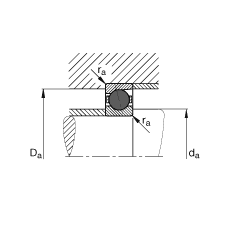 主轴轴承 HCB7215-E-T-P4S, 调节，成对或单元安装，接触角 α = 25°，陶瓷球，限制公差