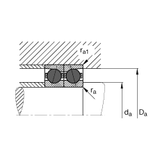 主轴轴承 HCB7215-E-T-P4S, 调节，成对或单元安装，接触角 α = 25°，陶瓷球，限制公差