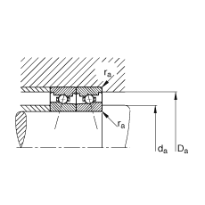 主轴轴承 HS7003-C-T-P4S, 调节，成对安装，接触角 α = 15°，限制公差