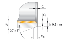 衬套 EGB0510-E40, 滑套，免维护，带钢衬