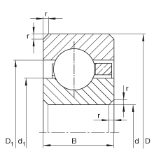 薄截面轴承 CSCD120, 深沟球轴承，类型C，运行温度 -54°C 到 +120°C