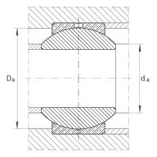 关节轴承 GE8-PB, 根据 DIN ISO 12 240-1 标准，尺寸系列 K，需维护