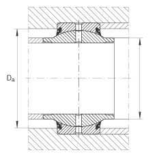 关节轴承 GE60-HO-2RS, 根据 DIN ISO 12 240-1 标准, 需维护，两侧唇密封