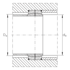 关节轴承 GE750-DO, 根据 DIN ISO 12 240-1 标准，需维护