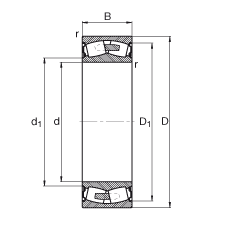 调心滚子轴承 F-803027.PRL, 两侧唇密封，用于连铸加工
